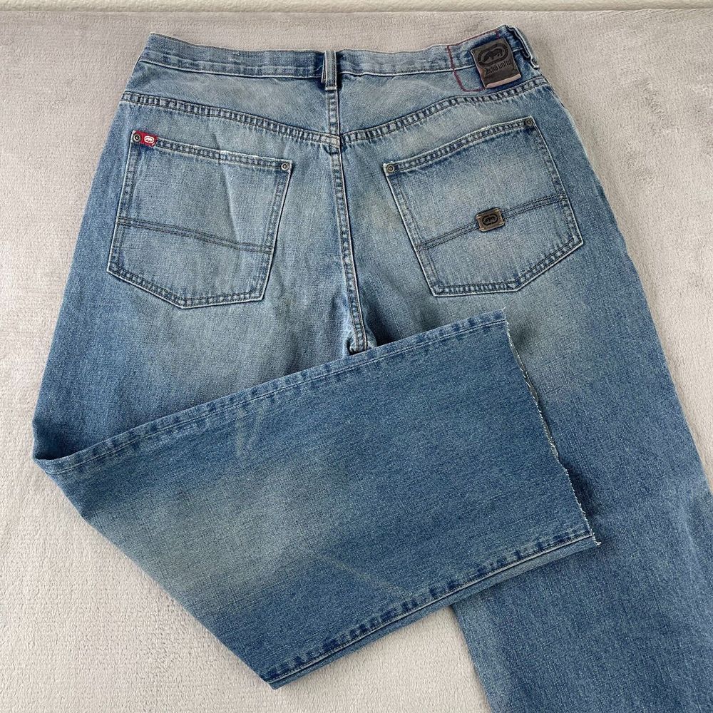 Vintage Ecko Unltd Jeans Men 36 (Fits 34x29) Blue Baggy Fit‎ Hip Hop Skater Y2K
